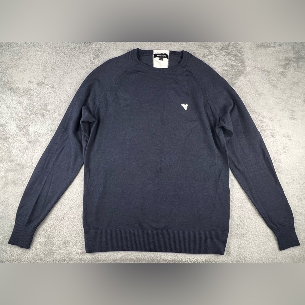 Macade Sweater Pullover Size Small Navy Blue Crewneck Cotton Blend Long Sleeve